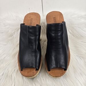 Rachel Comey Black Leather Wedges